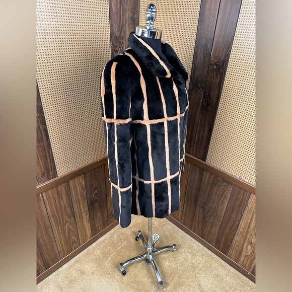 BERGAMA FINE FURS DYED SHEARED MINK FUR REVERSIBLE TAFFETA COAT JACKET MEDIUM - Picture 3 of 11